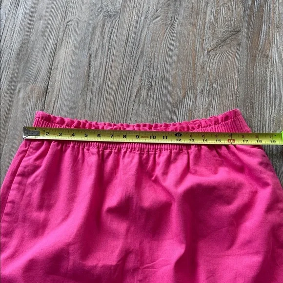 J Crew Linen Cotton Lined Pink Women's Skirt 14 w Pockets
